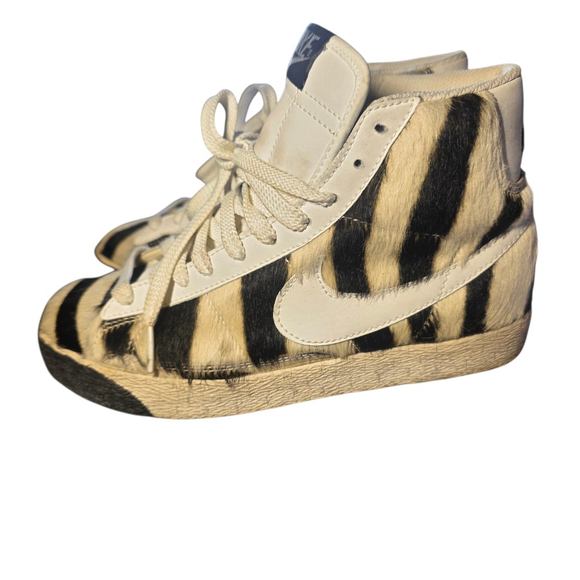 Nike Blazer Mid Zebra Pony Hair Women's 6.5 Y2K Animal Print 2007 - Picture 2 of 10